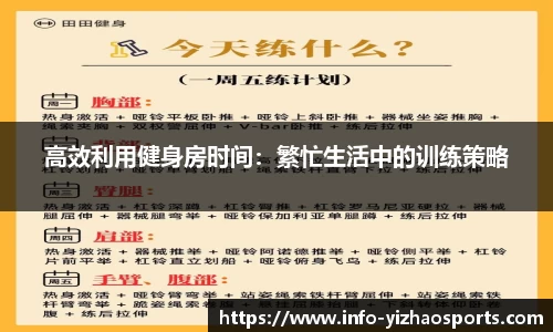 高效利用健身房时间：繁忙生活中的训练策略